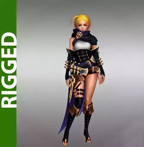 Syana 3D Rigged Model