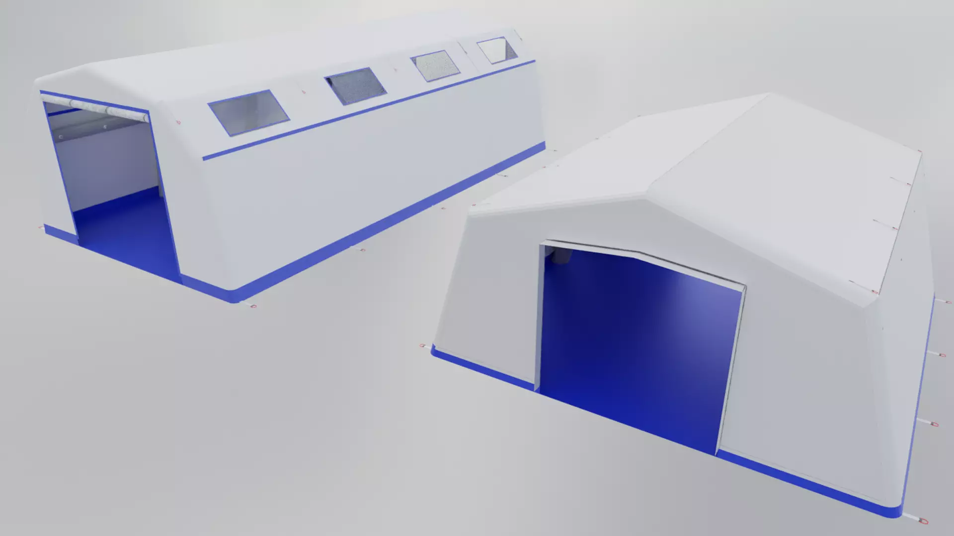 CDC Tents - Field Hospital Low-poly 3D model_0