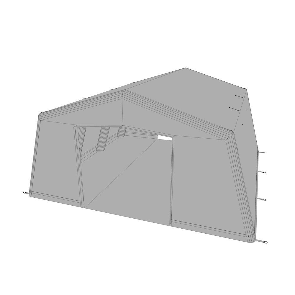 CDC Tents - Field Hospital Low-poly 3D model_5