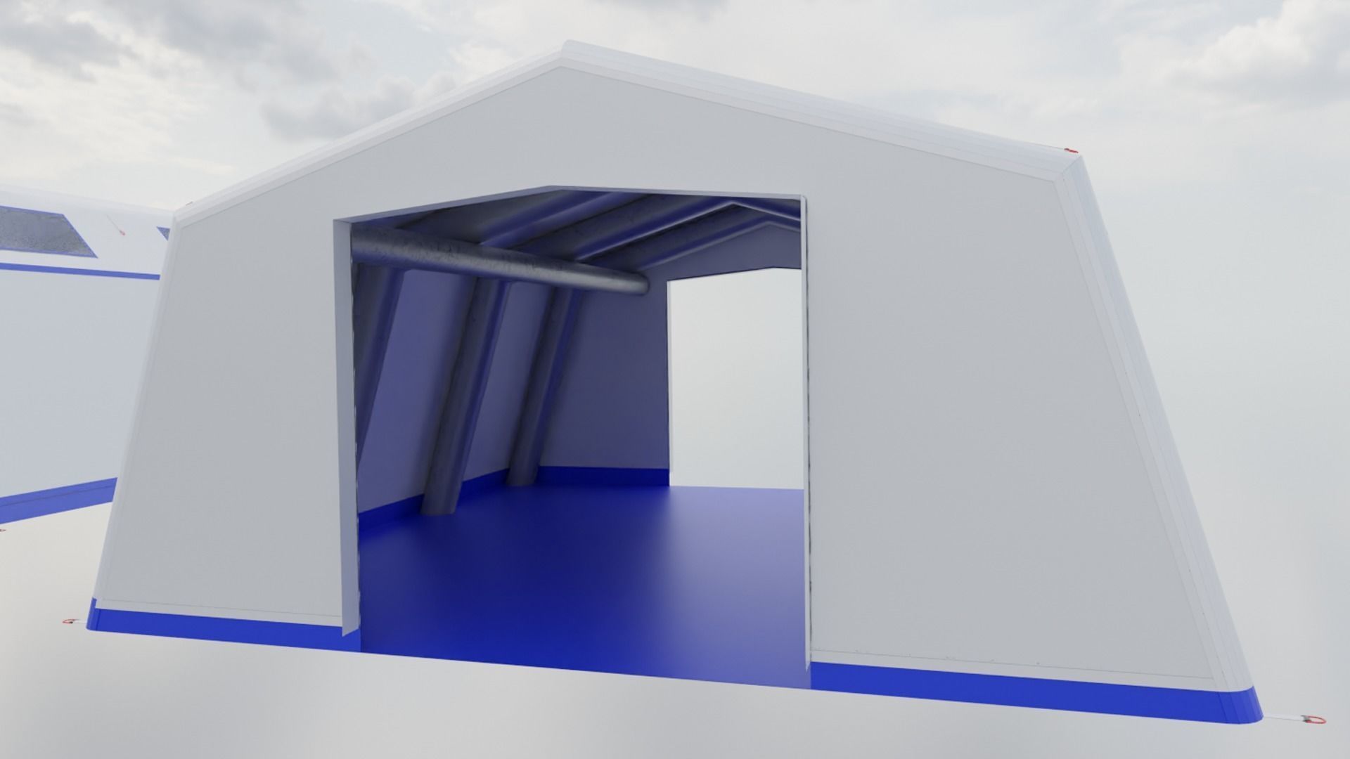 CDC Tents - Field Hospital Low-poly 3D model_2