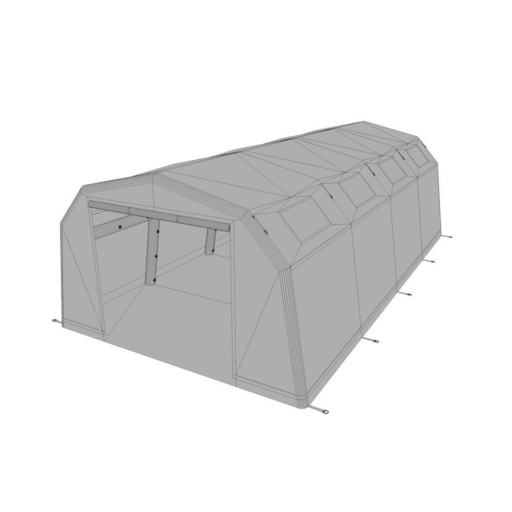 CDC Tents - Field Hospital Low-poly 3D model_6