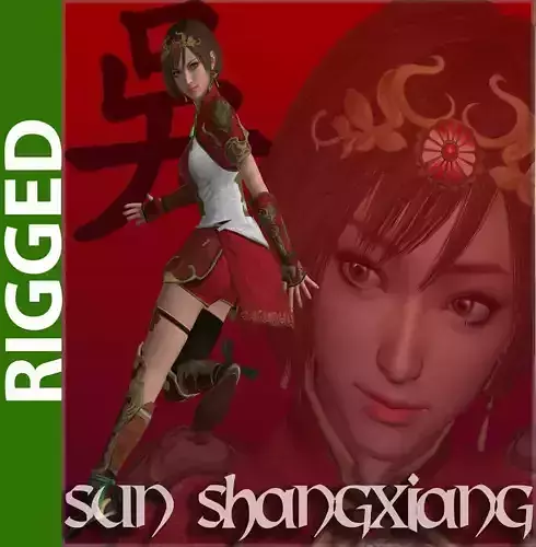 Sun  Shangxiang 3D Rigged Model