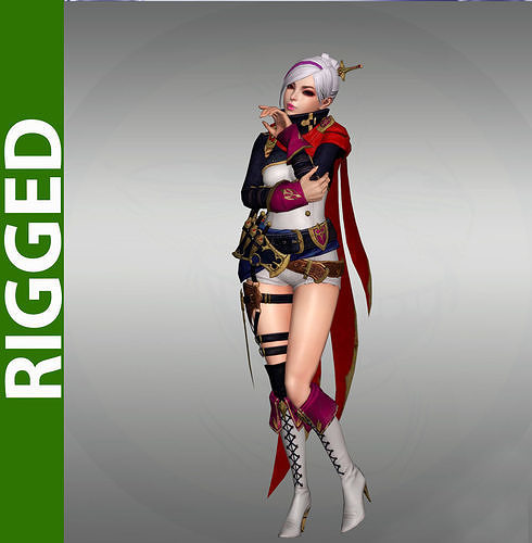 Stona 3D Rigged Model 3D model