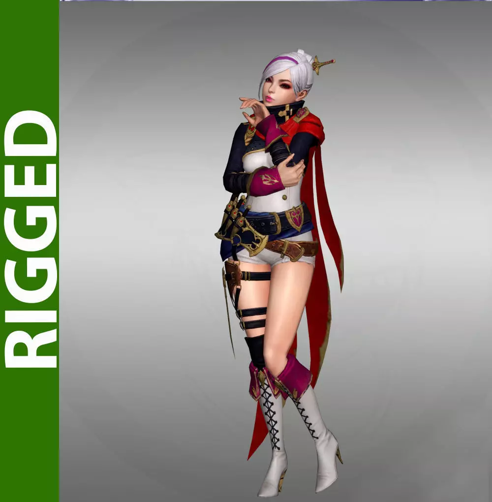 Stona 3D Rigged Model 3D model_0