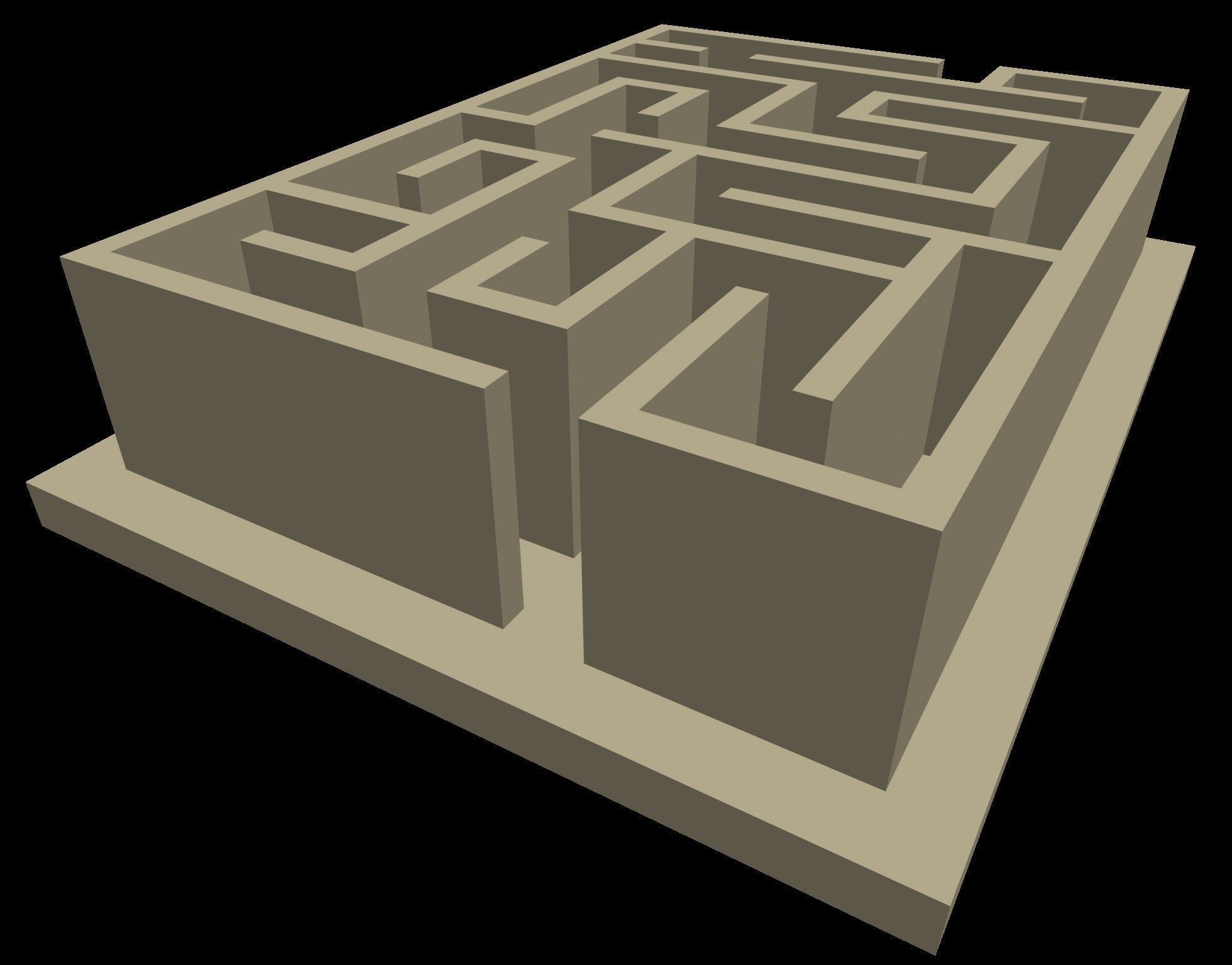 10 labyrinths collection 3D print model_11