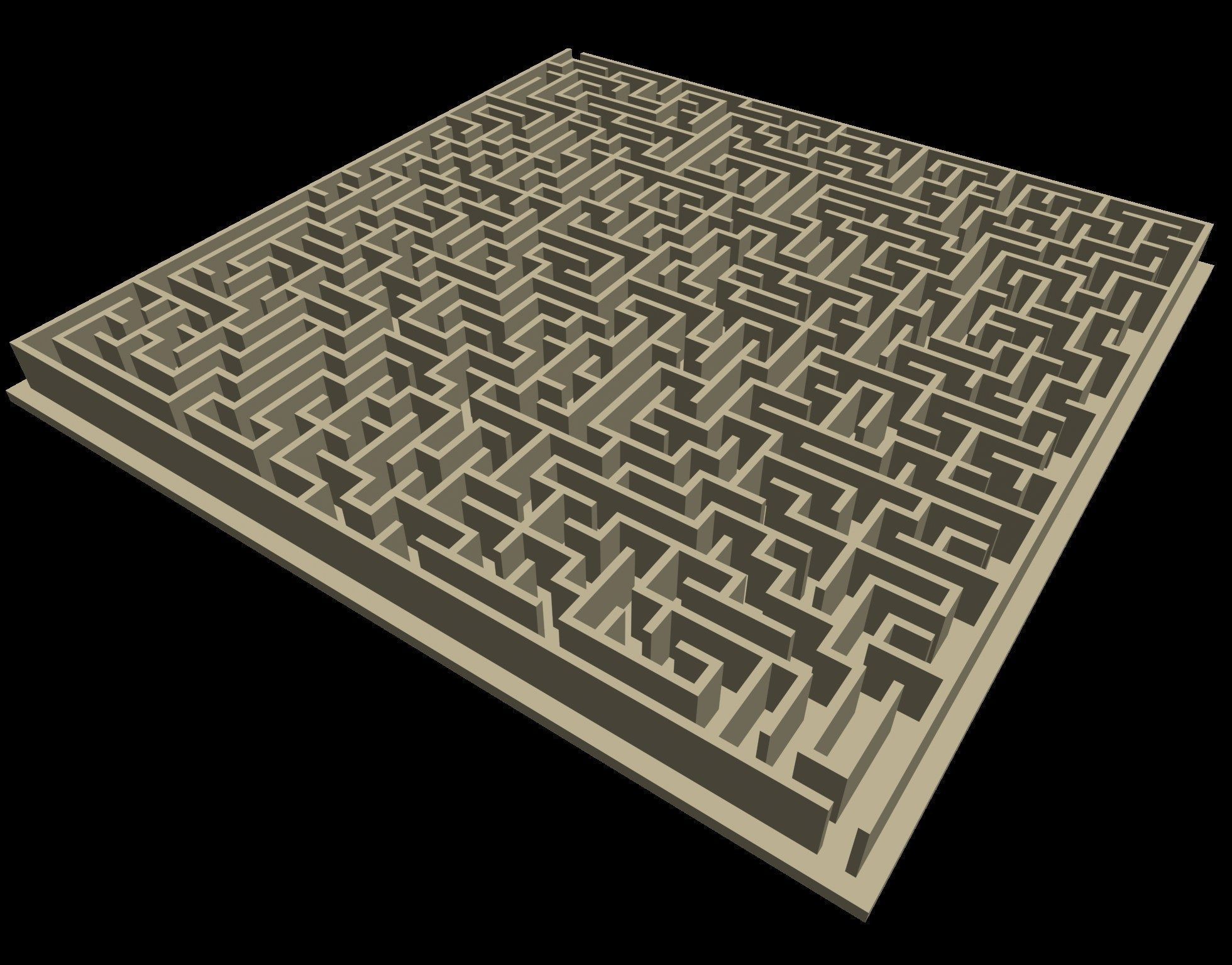 10 labyrinths collection 3D print model_5