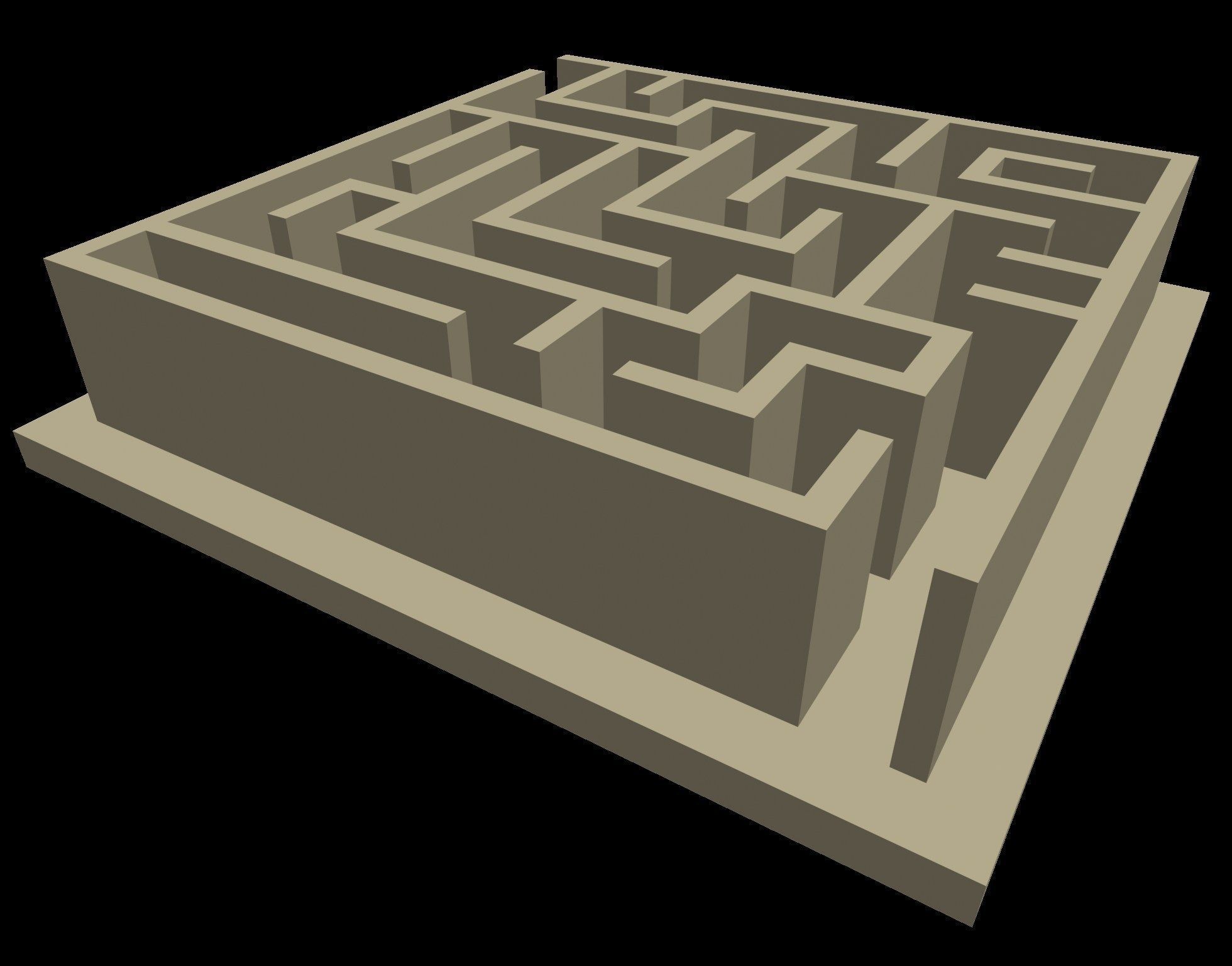 10 labyrinths collection 3D print model_10