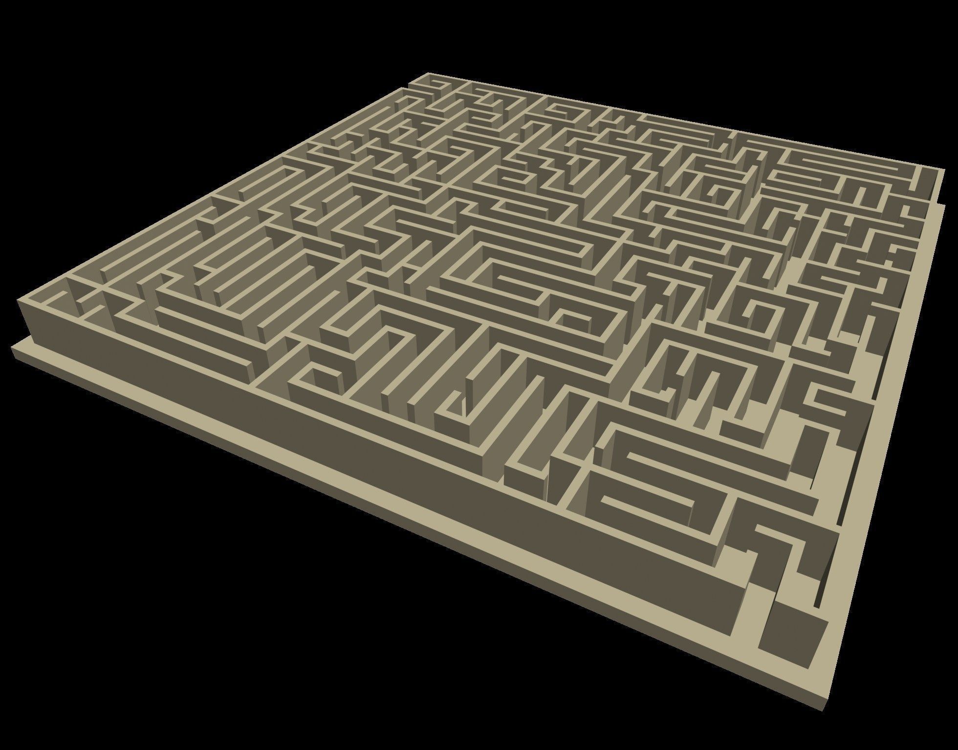 10 labyrinths collection 3D print model_2