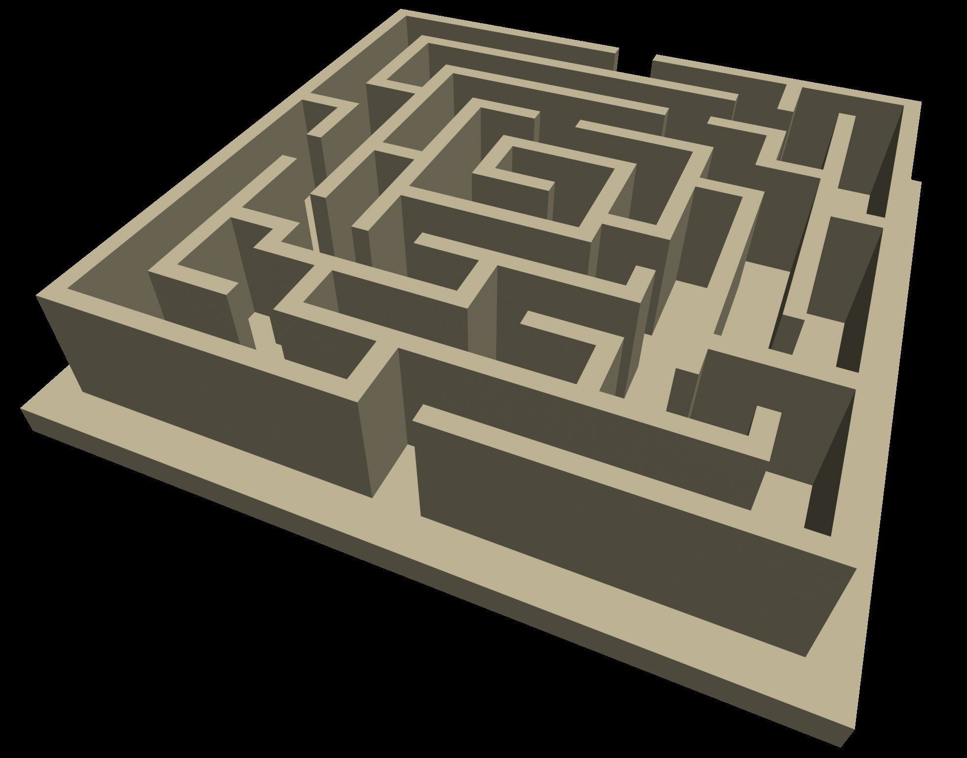 10 labyrinths collection 3D print model_6