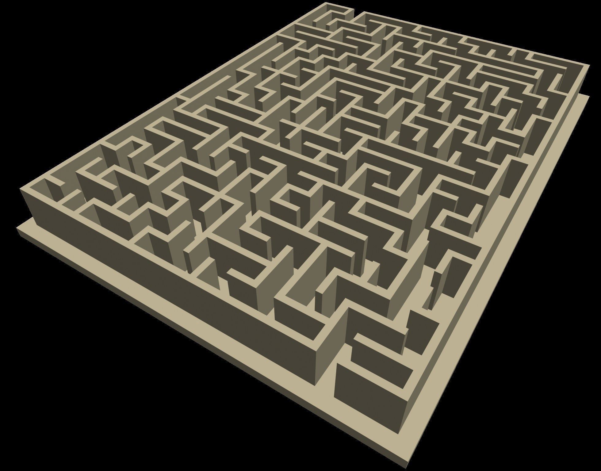 10 labyrinths collection 3D print model_7
