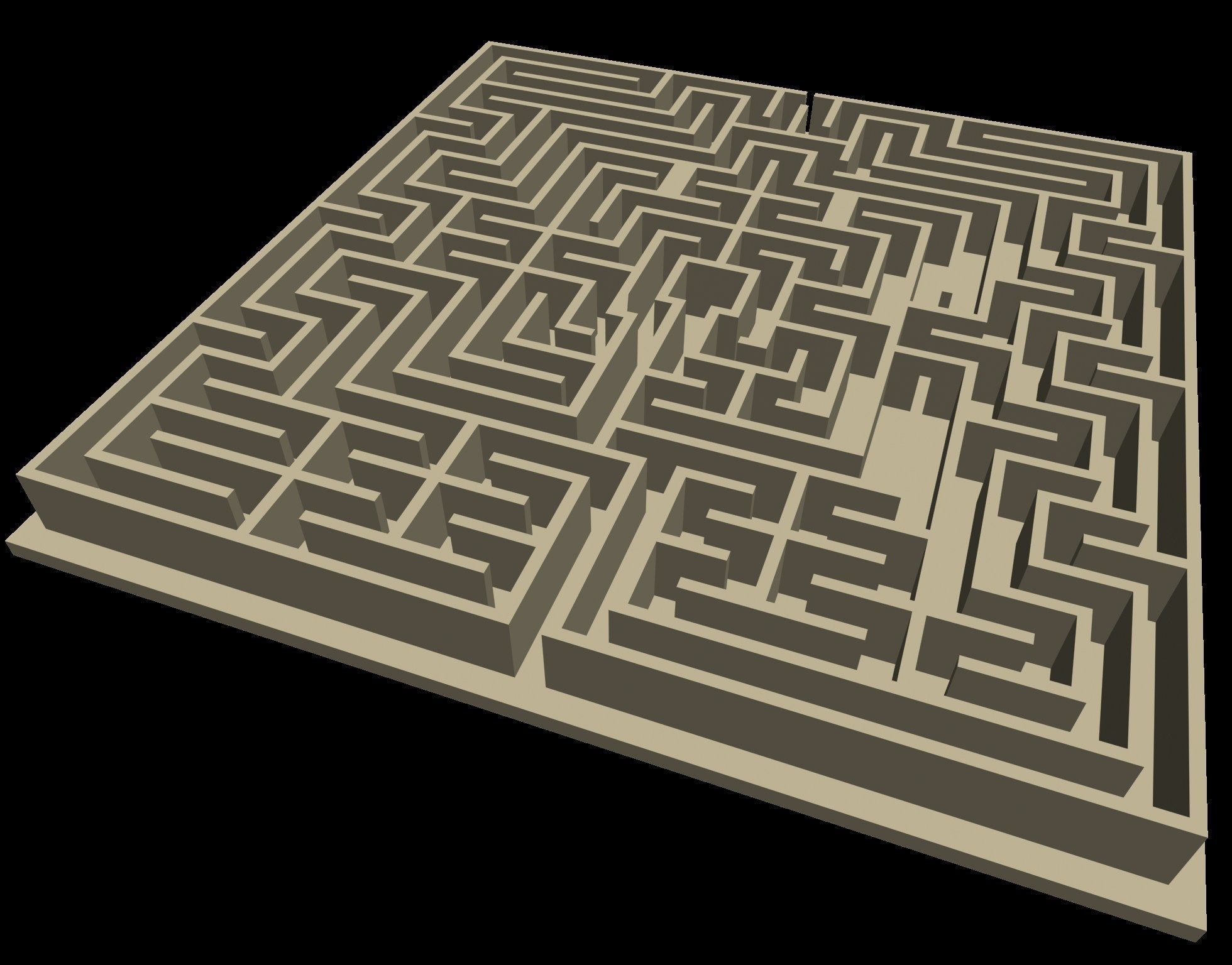 10 labyrinths collection 3D print model_4