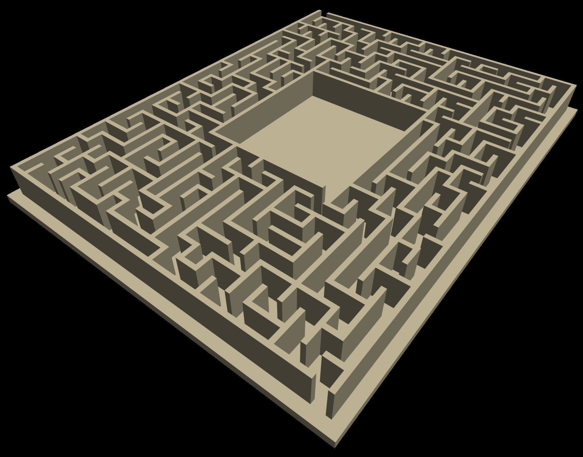 10 labyrinths collection 3D print model_3