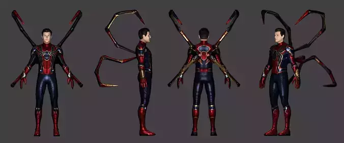 Spiderman 3D Rigged Model