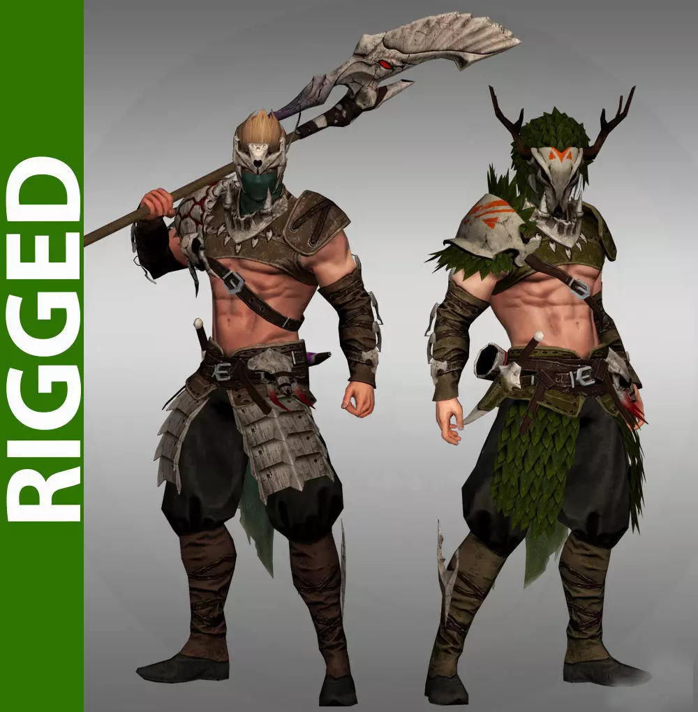 Reak 3D Rigged Model 3D model_0