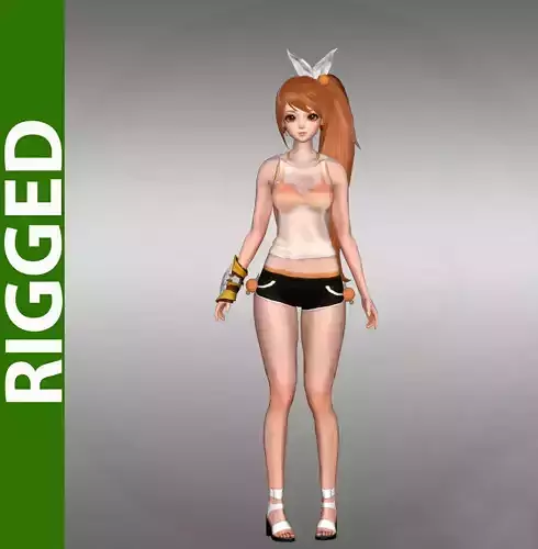 Norn Swimsuit 3d Rigged Model