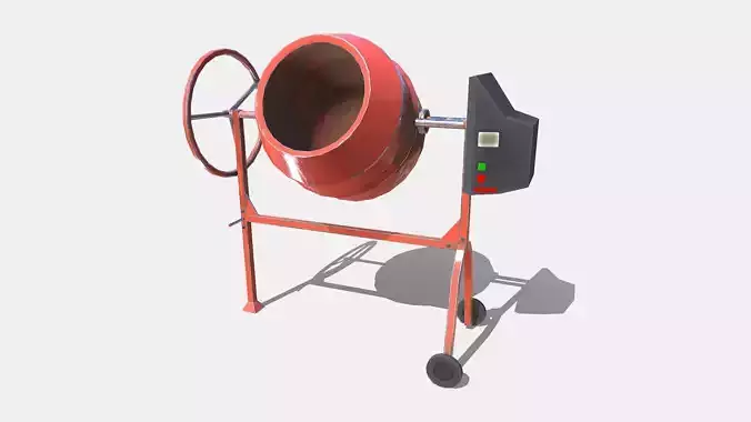 Cement Mixer Low-poly 3D model