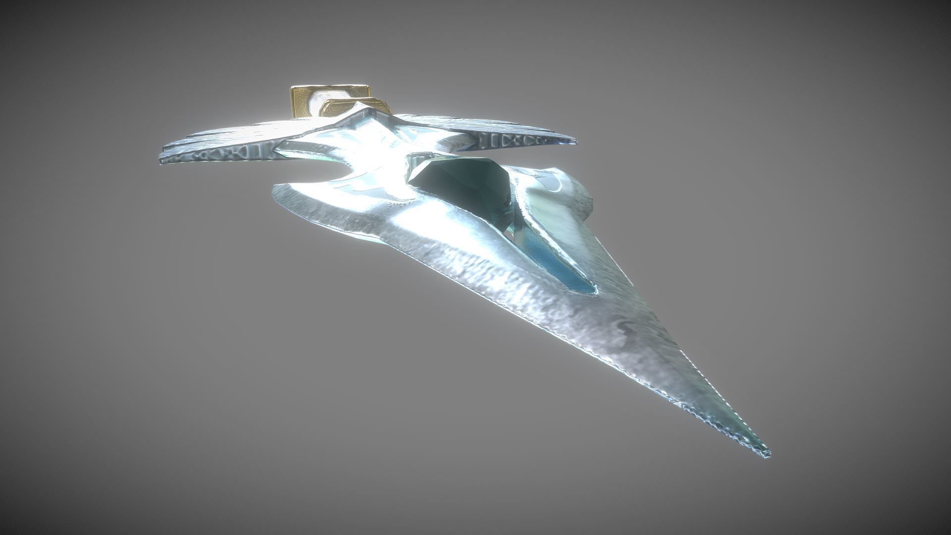 Holy Dagger Low-poly 3D model_1