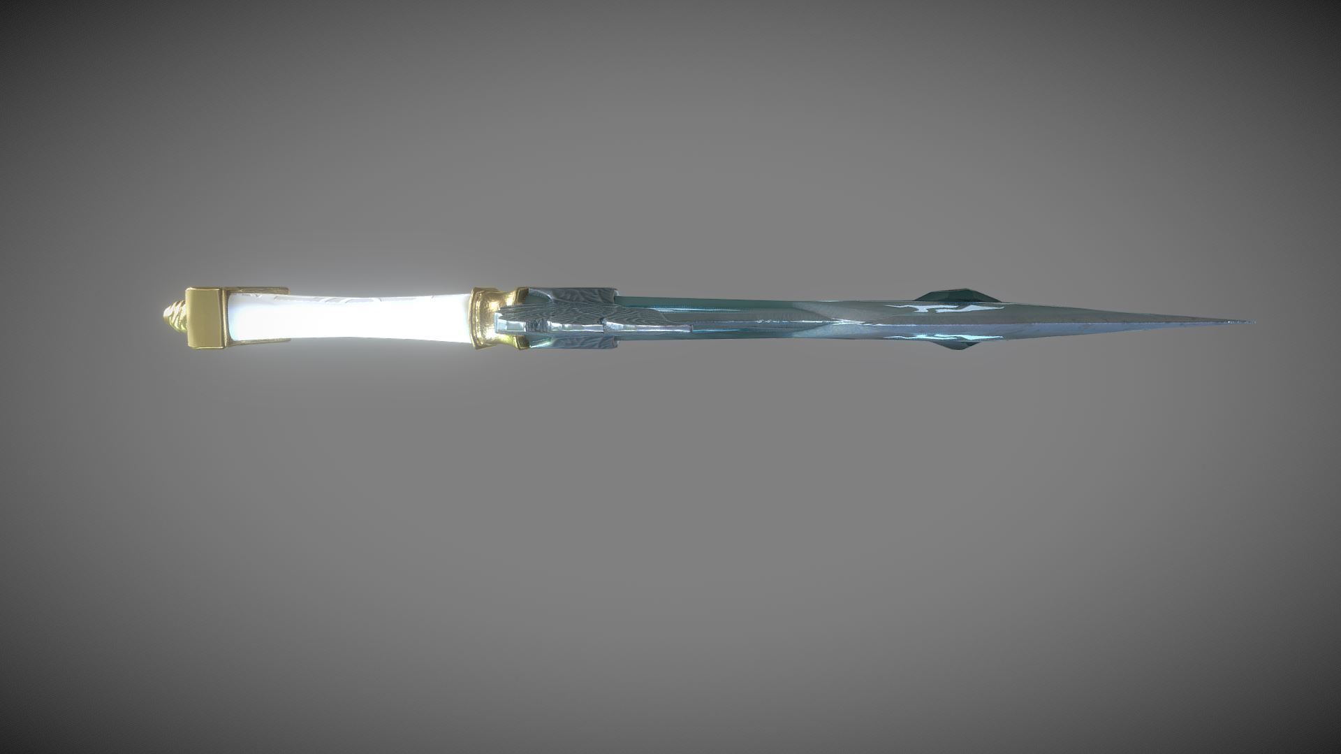 Holy Dagger Low-poly 3D model_2