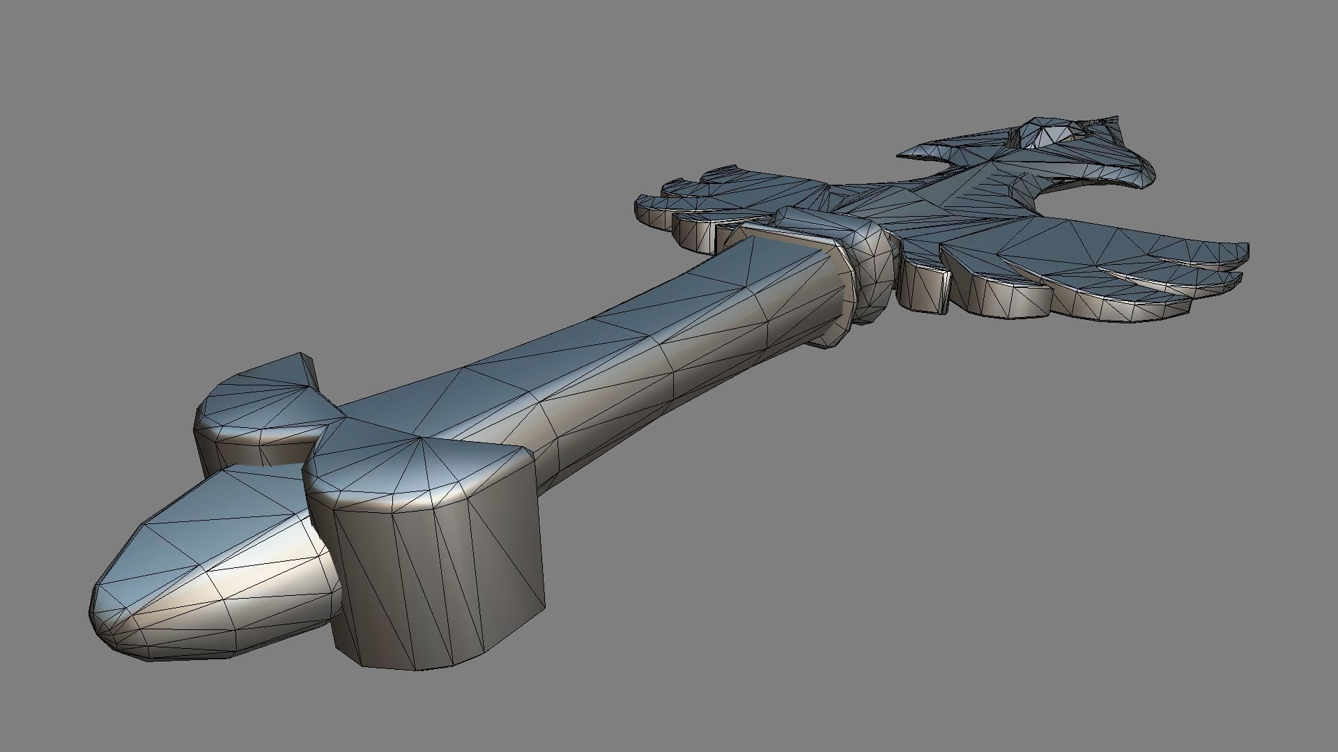 Holy Dagger Low-poly 3D model_5