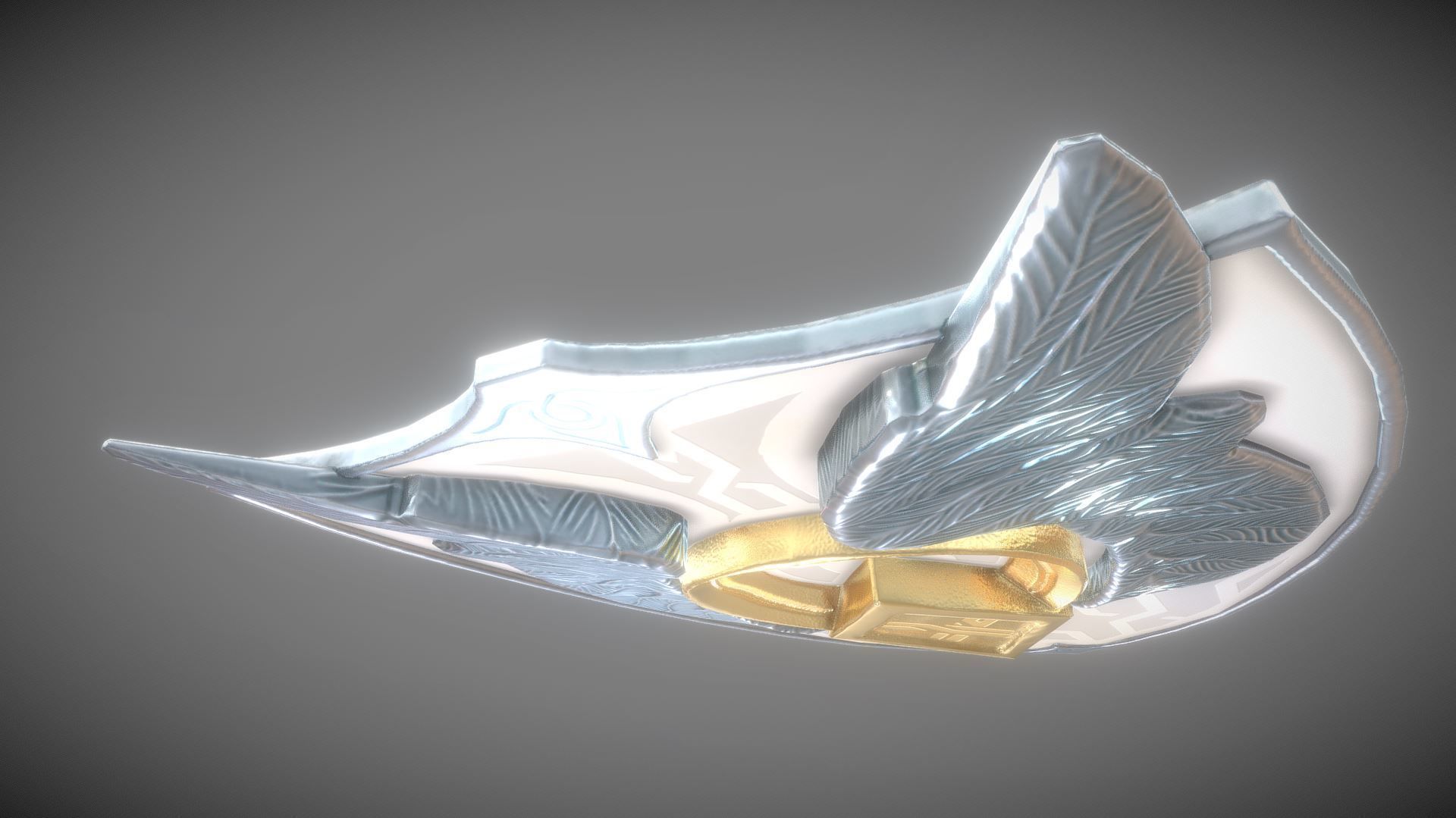 Holy Shield Low-poly 3D model_1