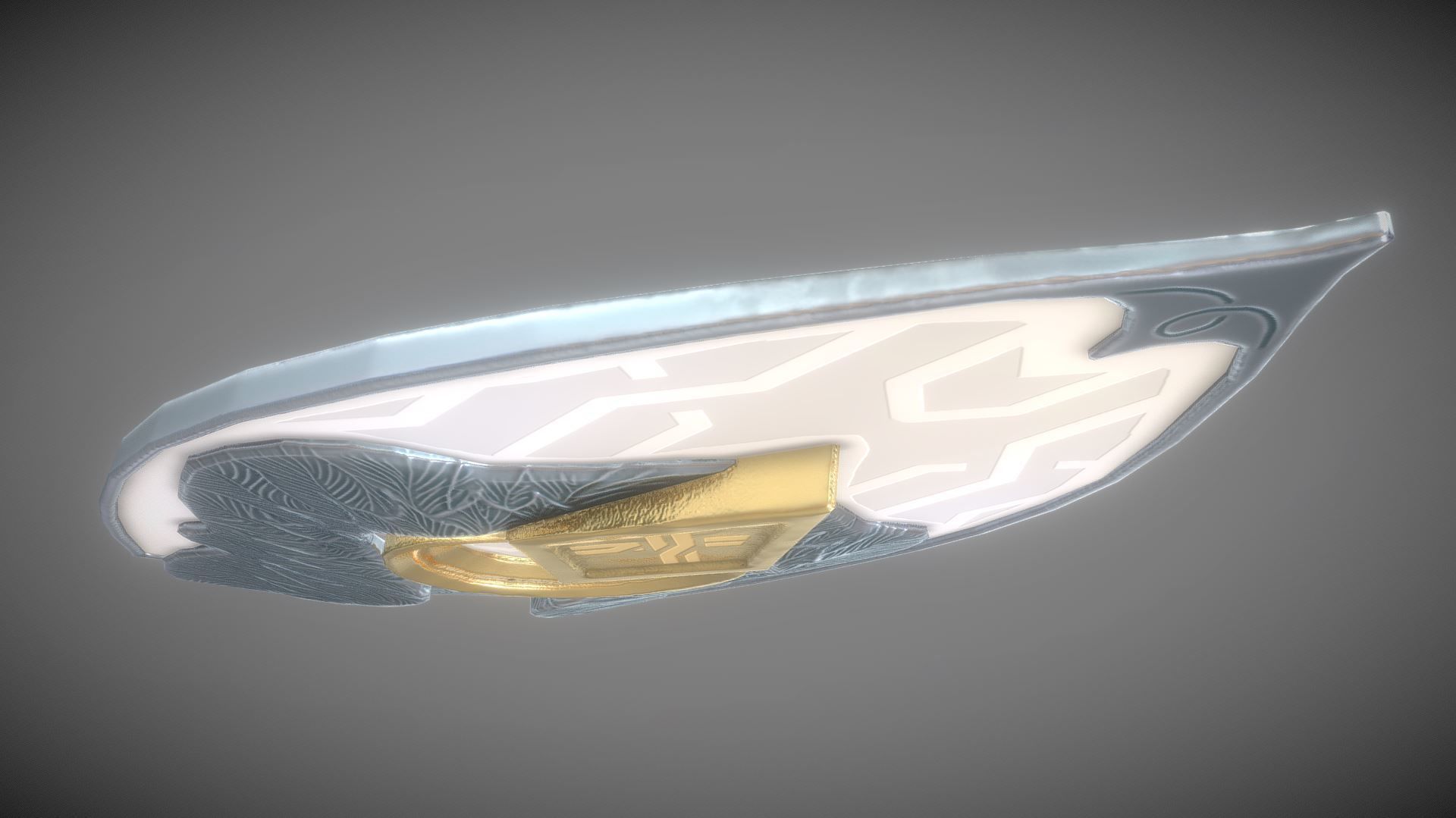 Holy Shield Low-poly 3D model_2