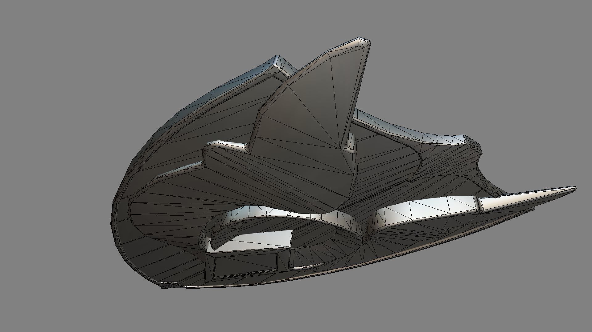 Holy Shield Low-poly 3D model_6