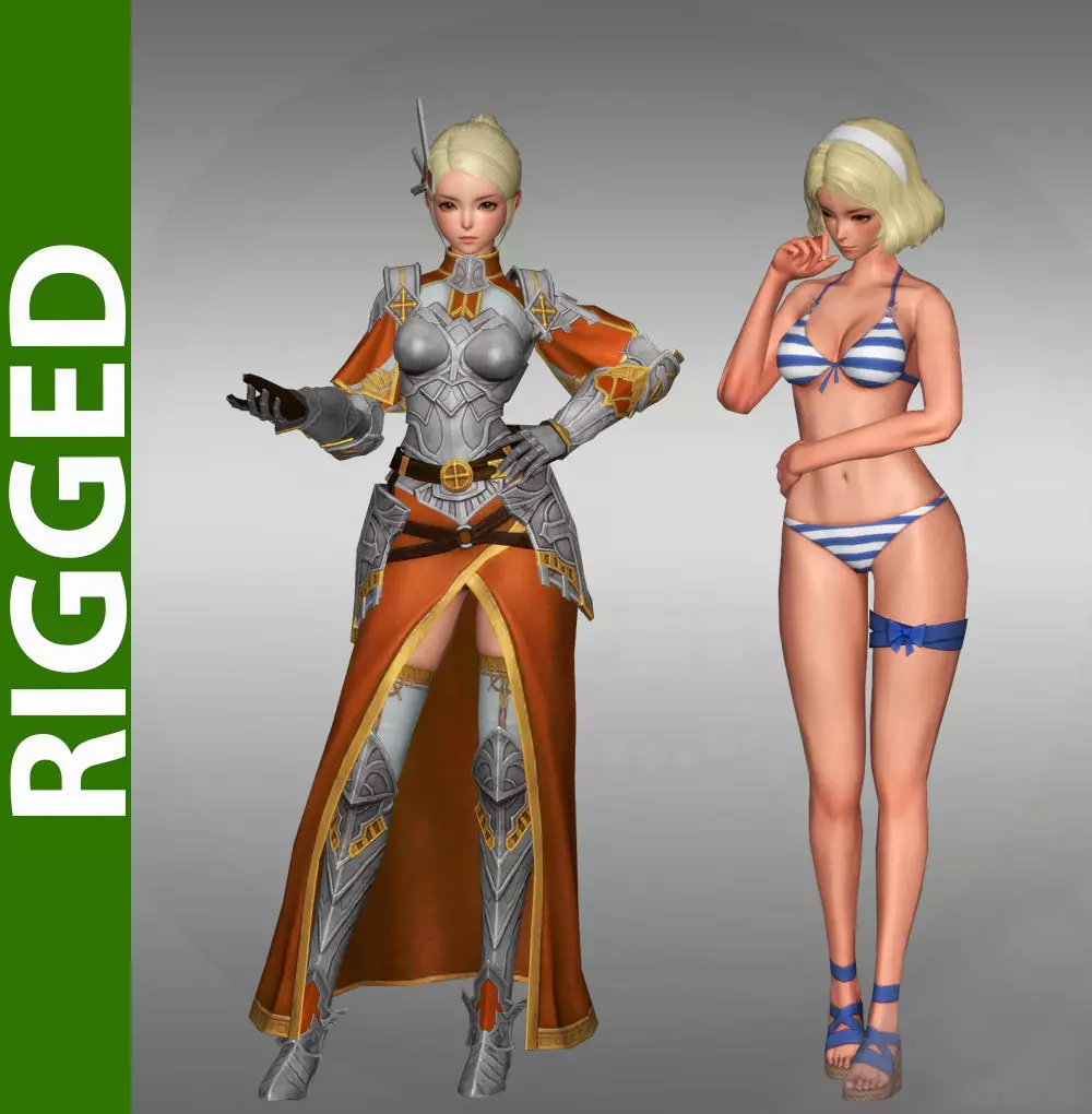 Jannedarrc 3d Rigged Model 3D model_0