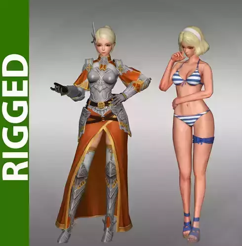 Jannedarrc 3d Rigged Model