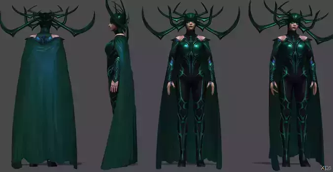 Hela 3d Rigged Model 3D model