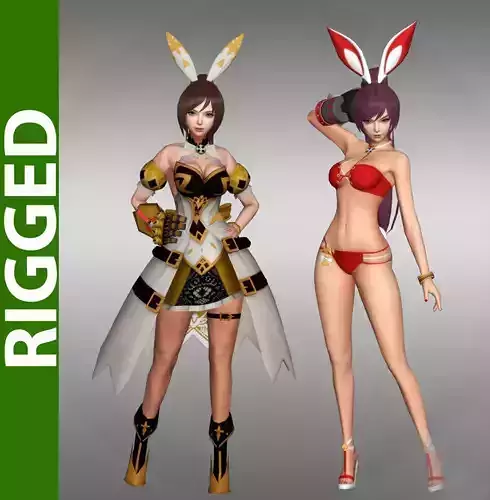 Beatrix Rigged 3d Model