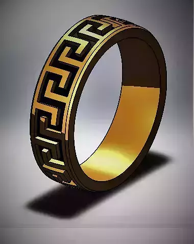 3D gold ring