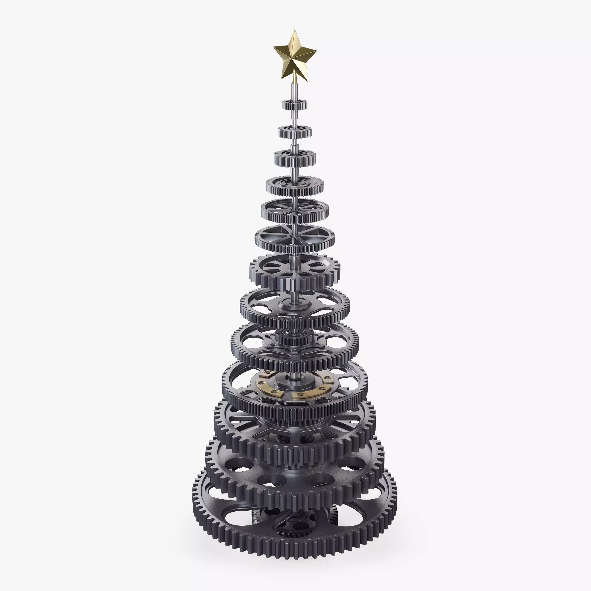 Stylized Gear Christmas Tree v 1 3D model