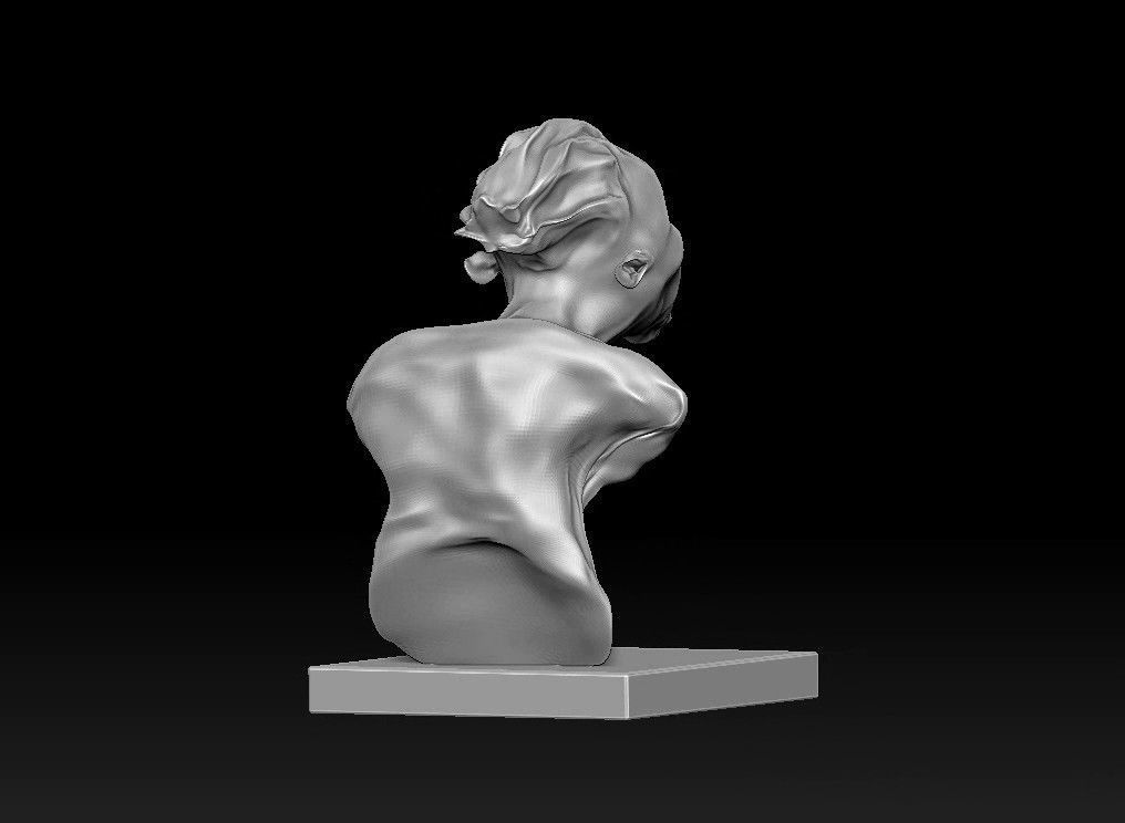 elf man bust 3D print model_6