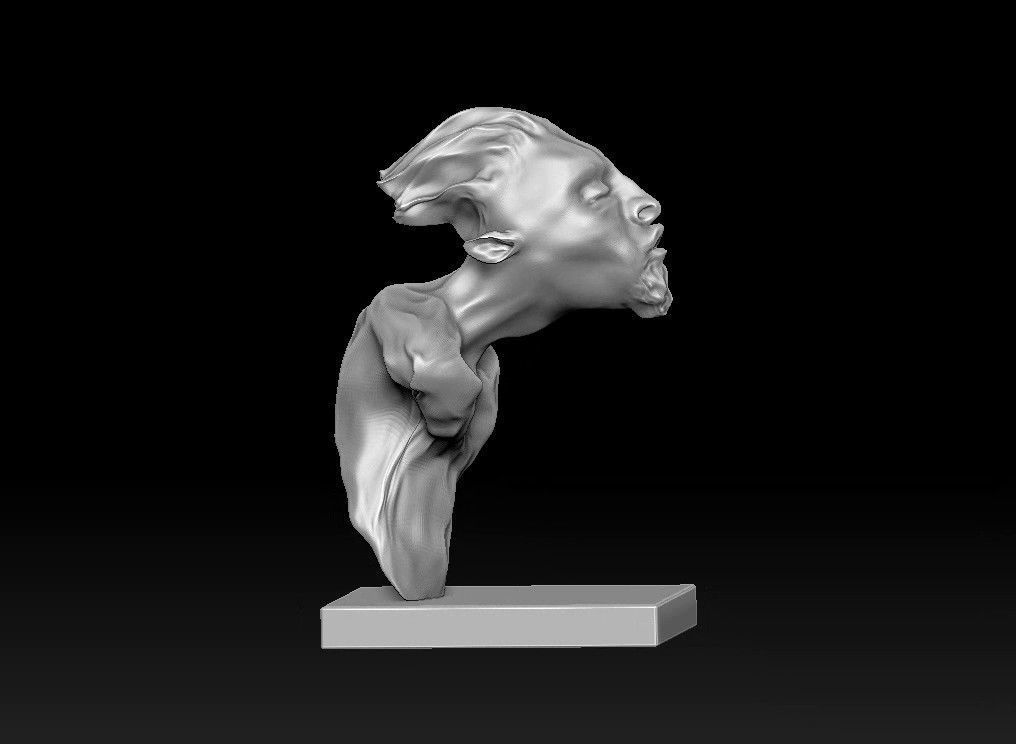 elf man bust 3D print model_2