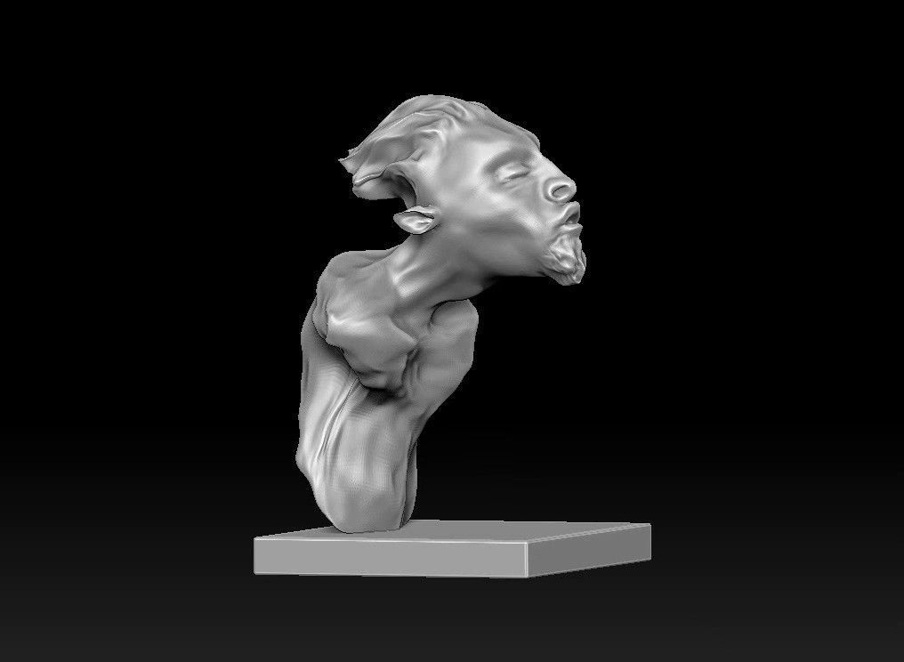 elf man bust 3D print model_1