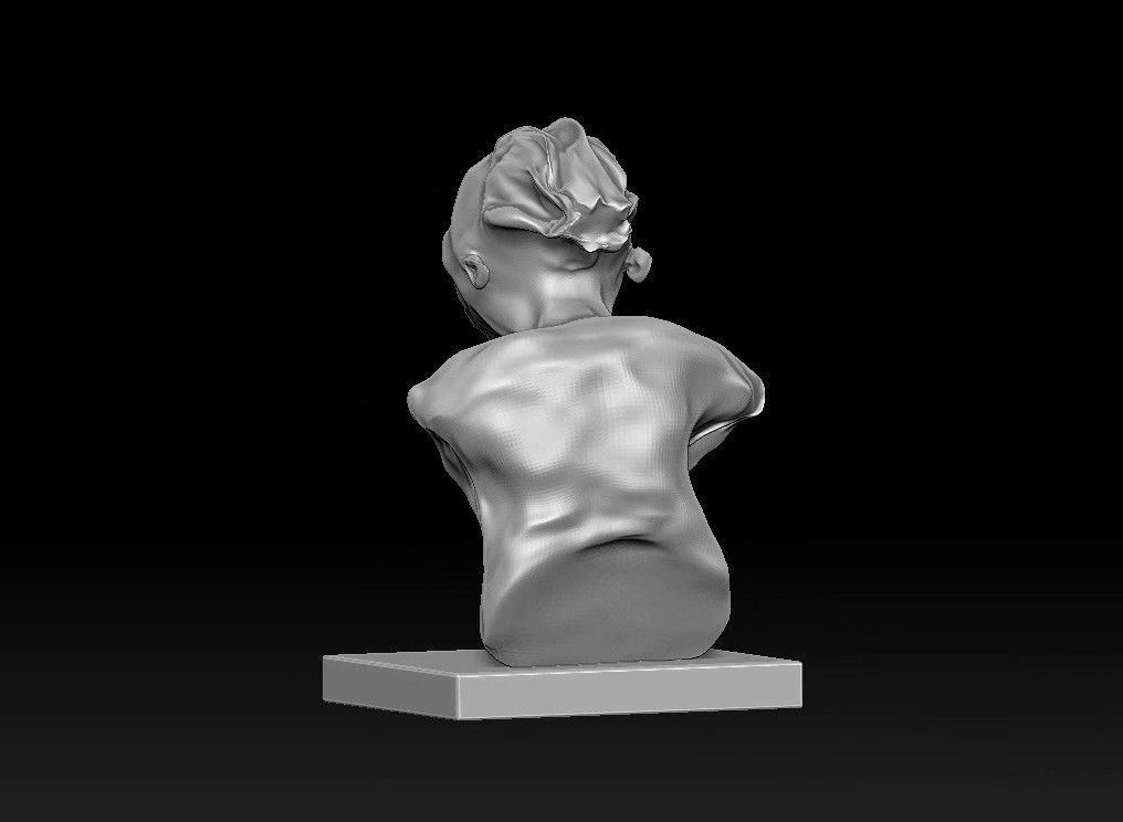 elf man bust 3D print model_9