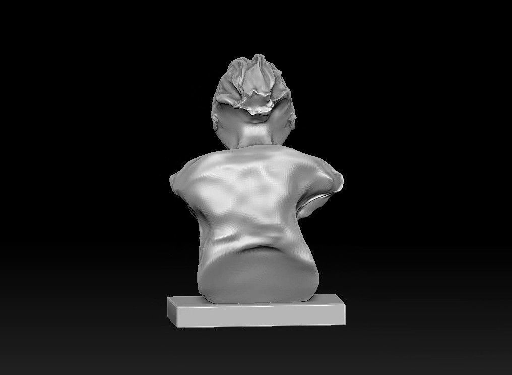 elf man bust 3D print model_8