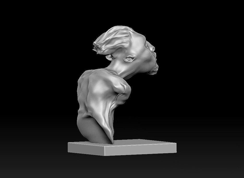 elf man bust 3D print model_4