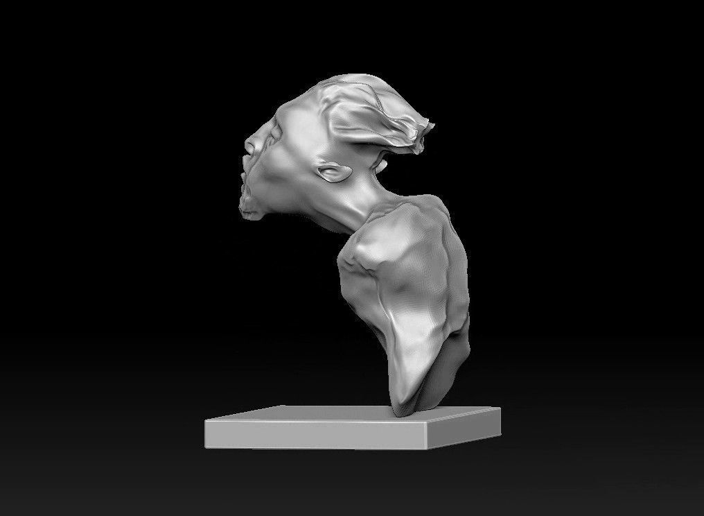 elf man bust 3D print model_12
