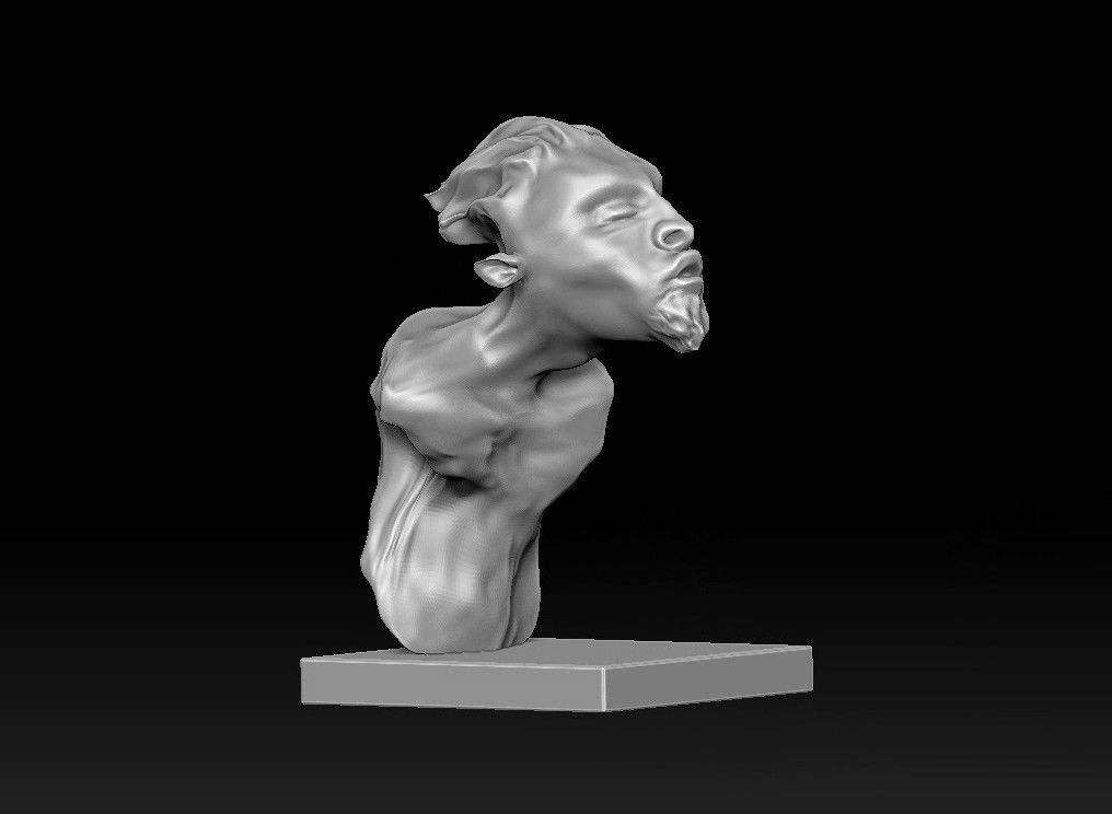 elf man bust 3D print model_22