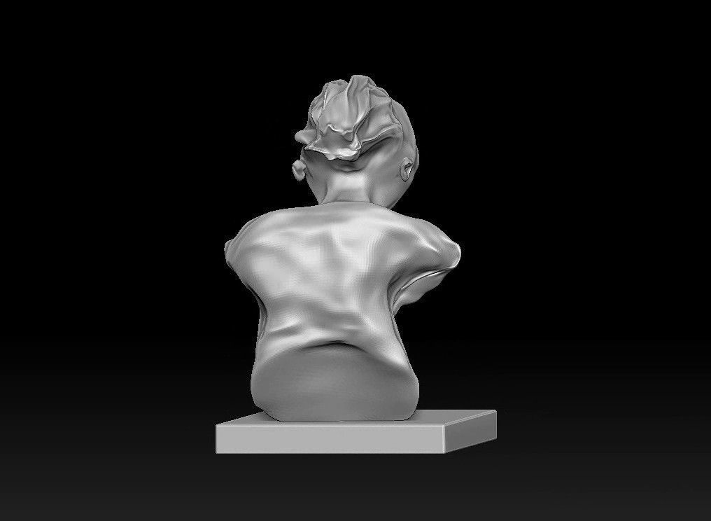 elf man bust 3D print model_7