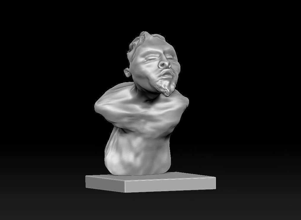 elf man bust 3D print model_20