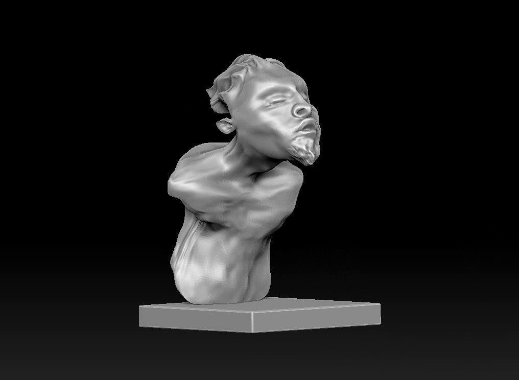 elf man bust 3D print model_21