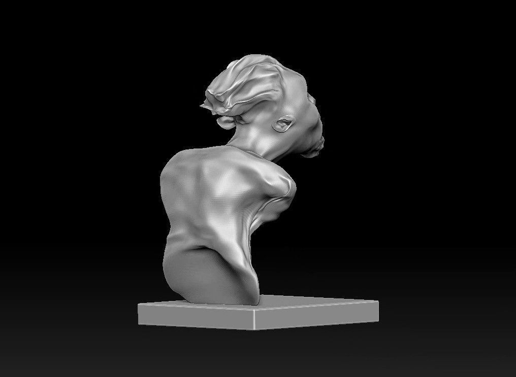elf man bust 3D print model_5