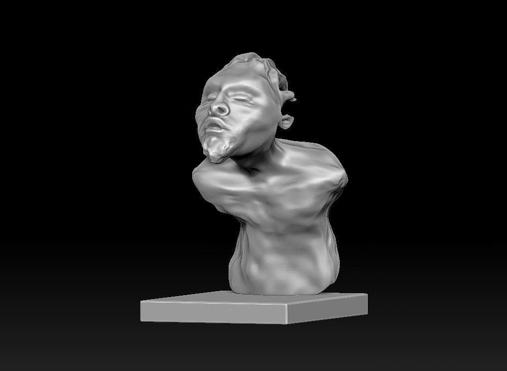 elf man bust 3D print model_17