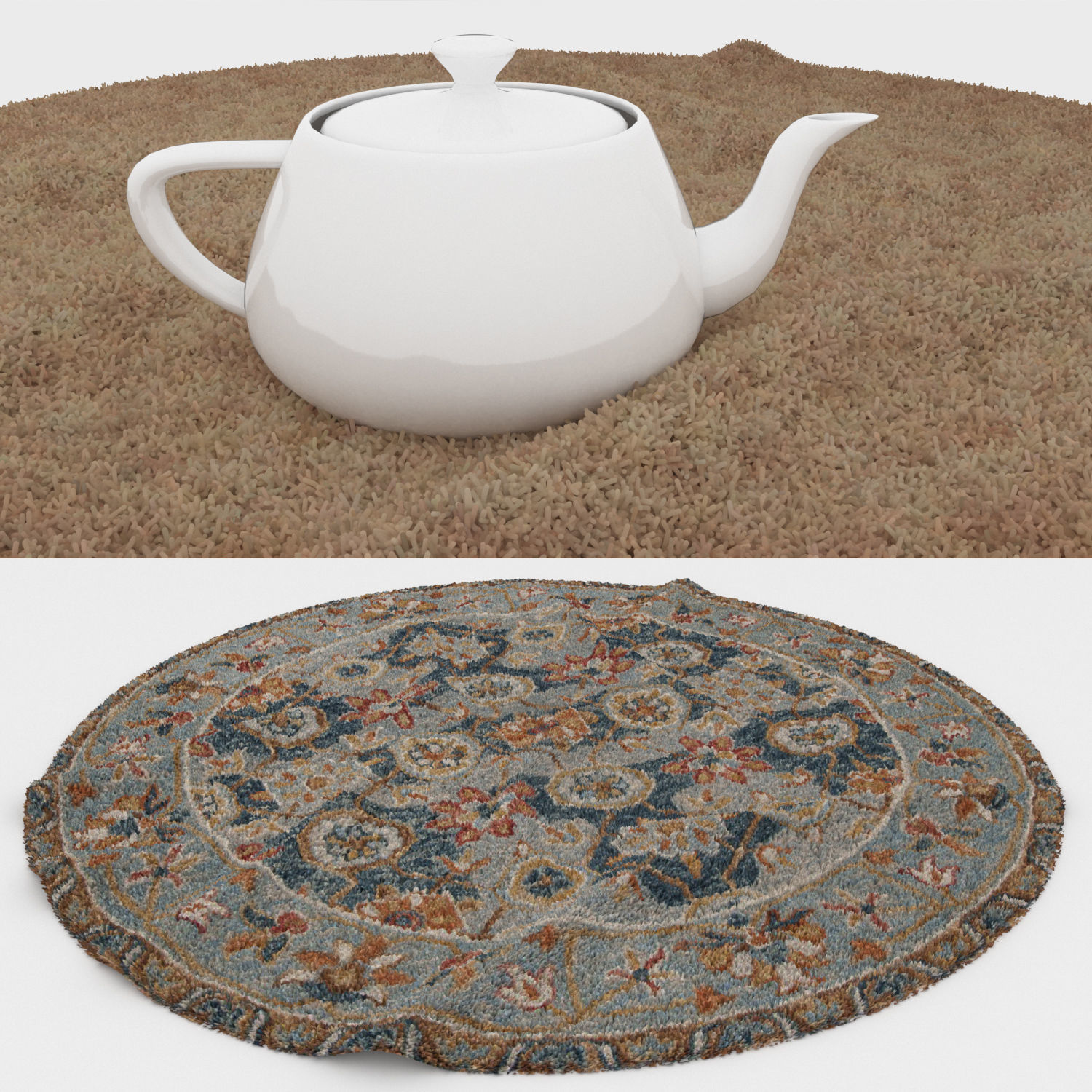 Round Rug Set 19 3D model_2