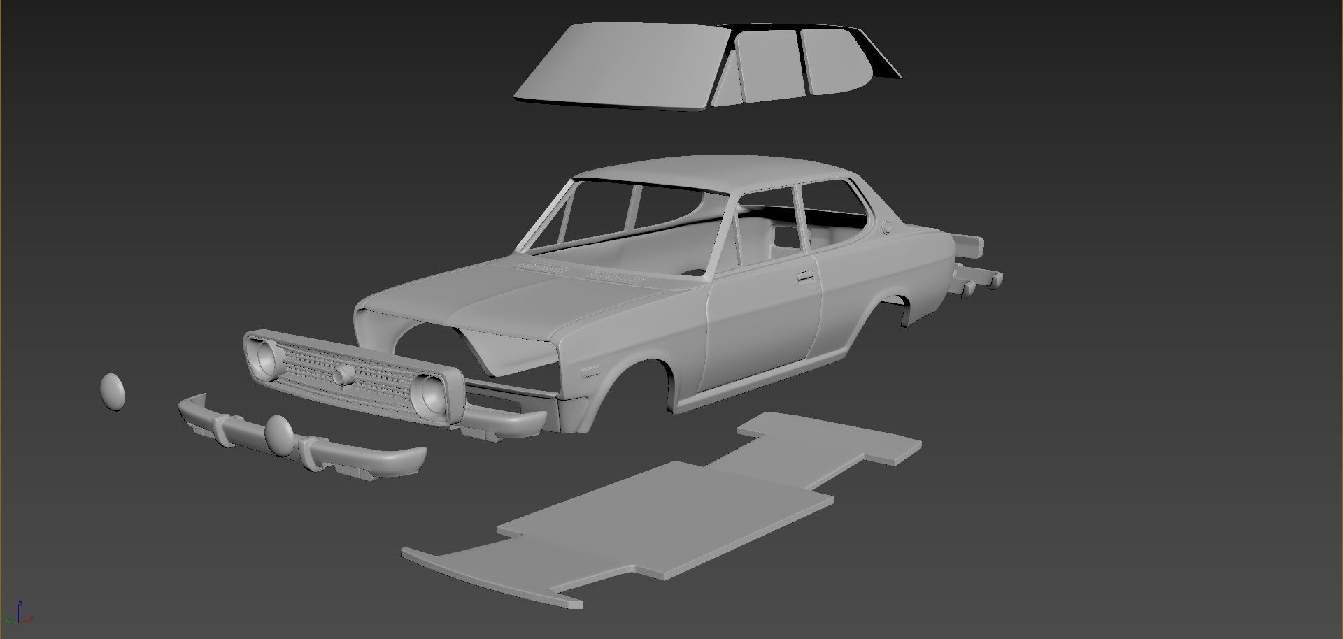 Datsun 1200 Deluxe Body For Print 3D print model_4