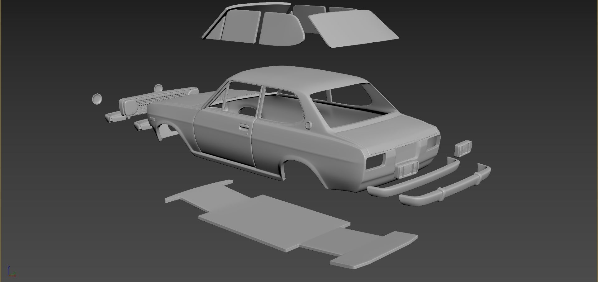 Datsun 1200 Deluxe Body For Print 3D print model_5