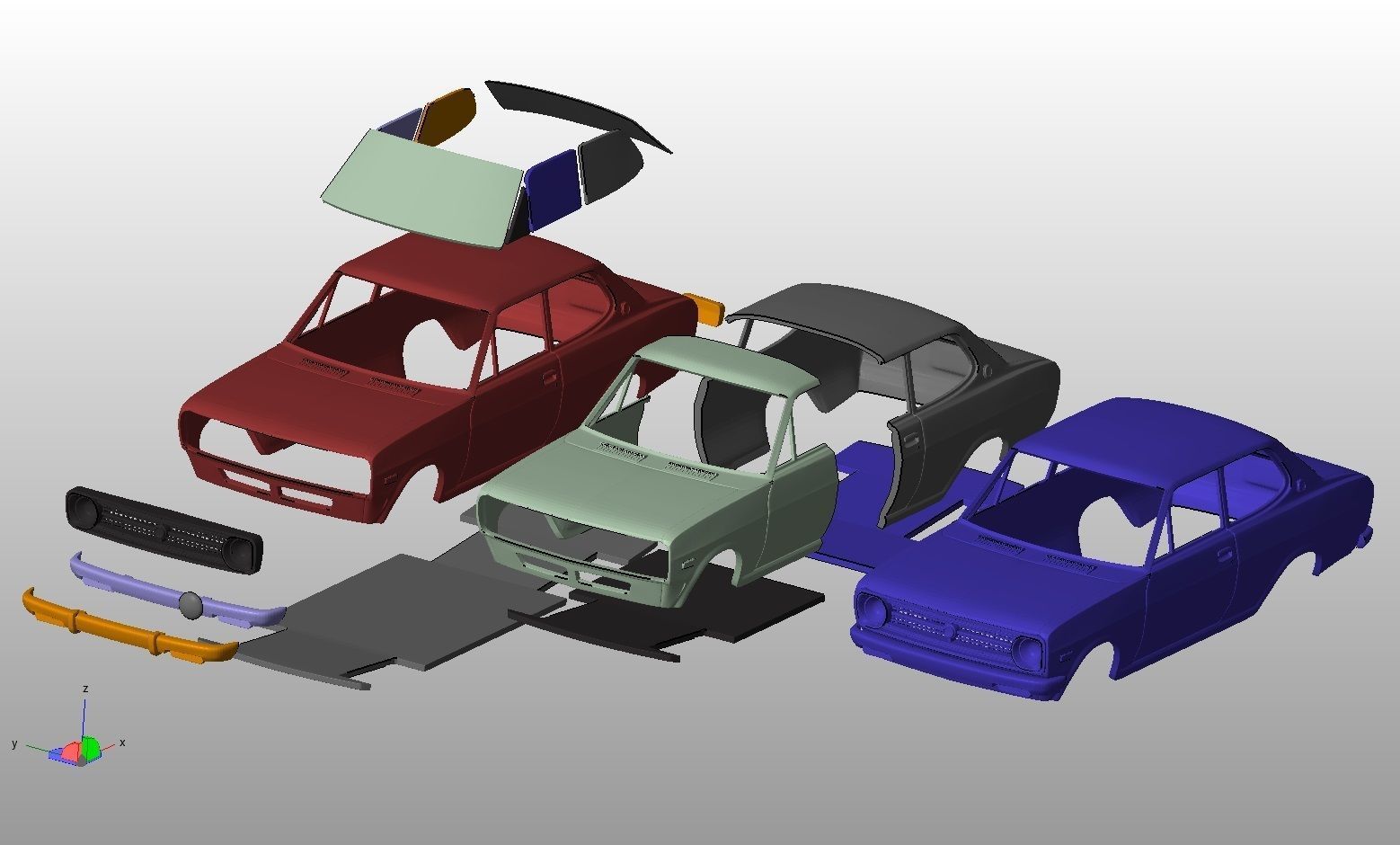 Datsun 1200 Deluxe Body For Print 3D print model_6