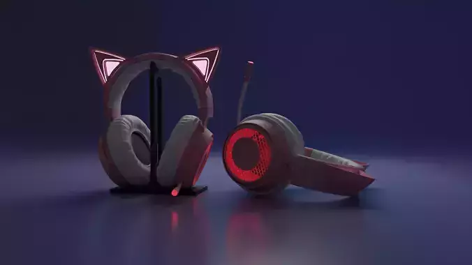 Razer Kraken Kitty Headphones 3D model